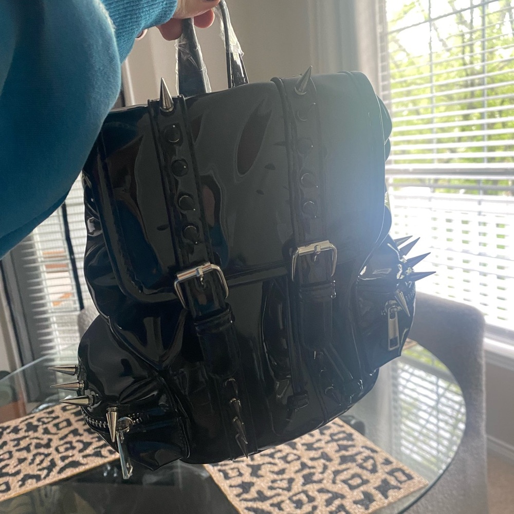 Black Spiked Backpack